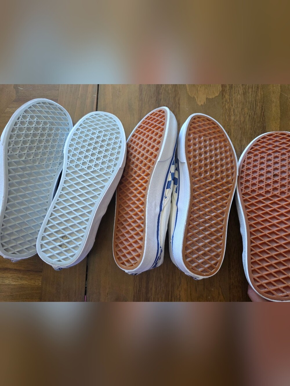 VANS Classic Check Slip-On Shoes Sz 7.5 Womens / 6 Mens Set 3 Low Top Sneakers - Picture 11 of 14